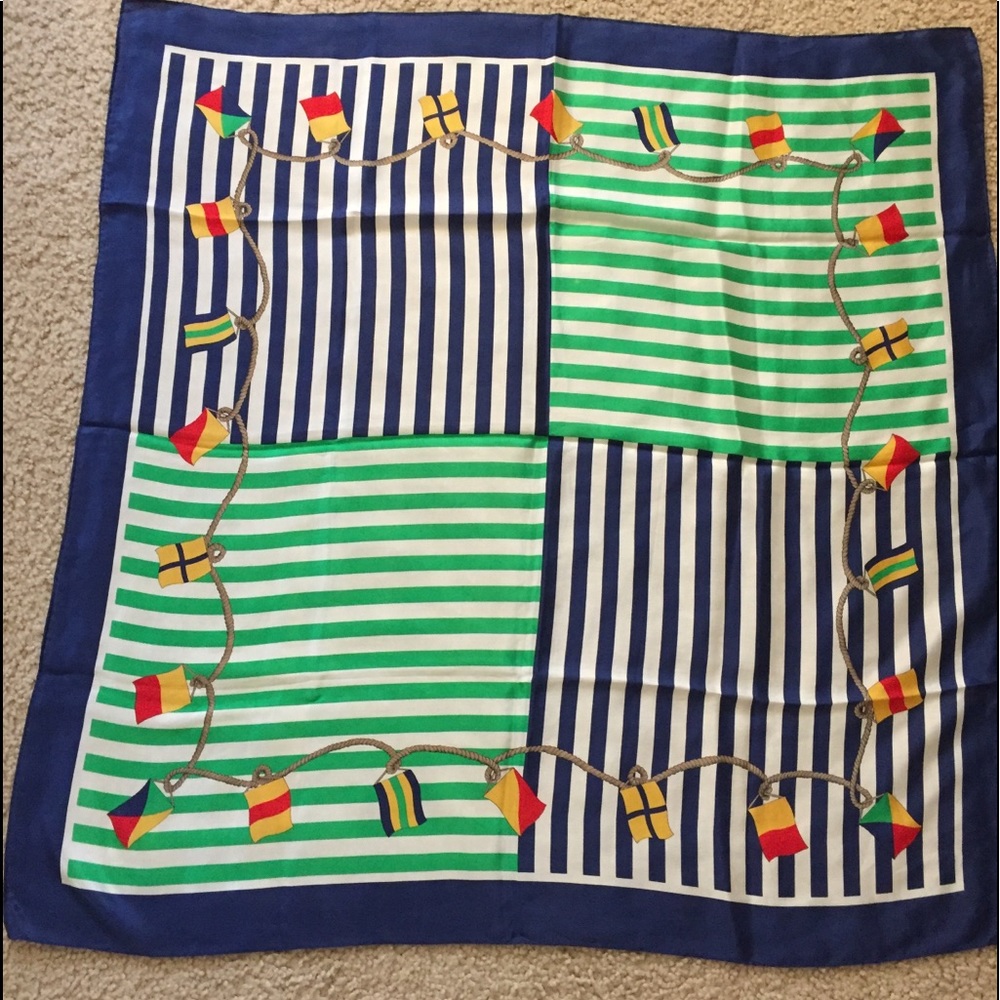 Silk flag scarf